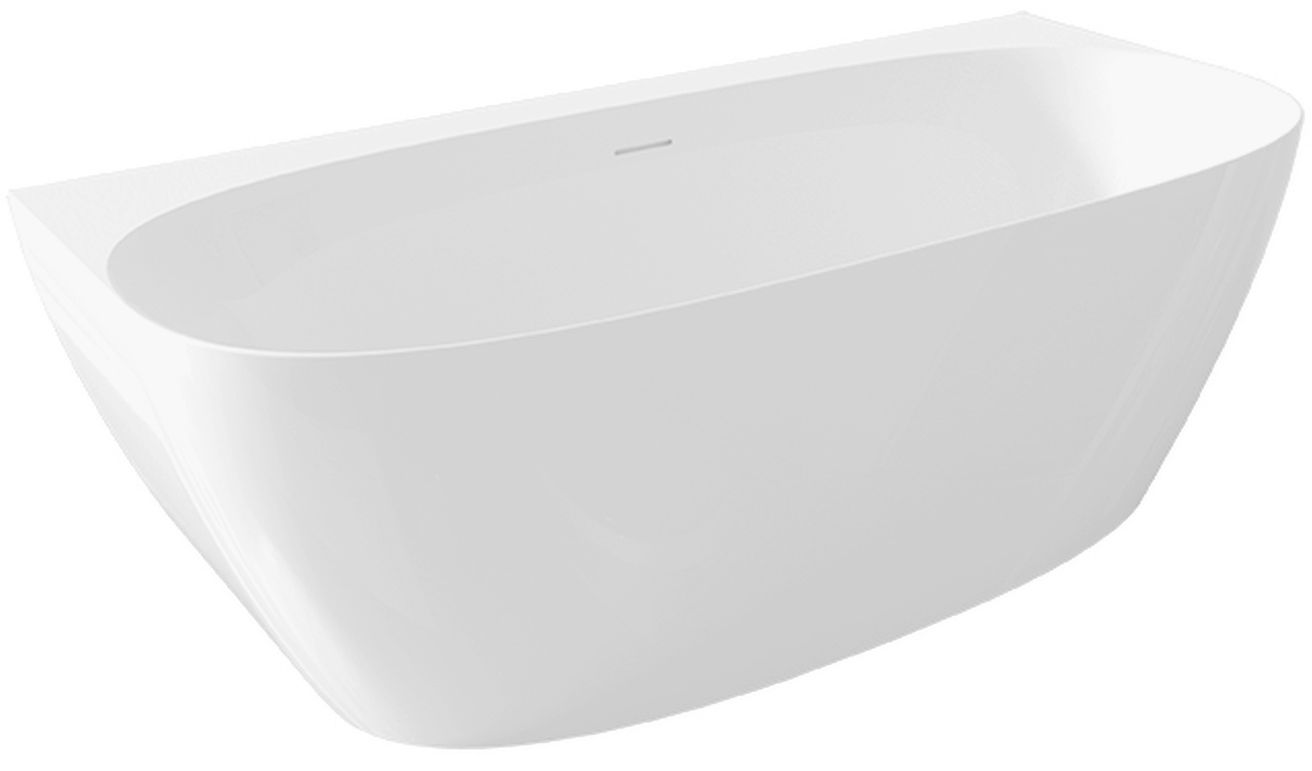 EBS Diora W Voľne stojaca vaňa ku stene 170 × 80 cm, lesklá biela DIORA170W