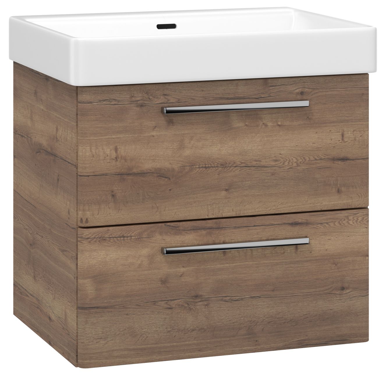 EBS Urban Skrinka s umývadlom 63 cm, dub Halifax/úchytka chróm URBAN63DHCR