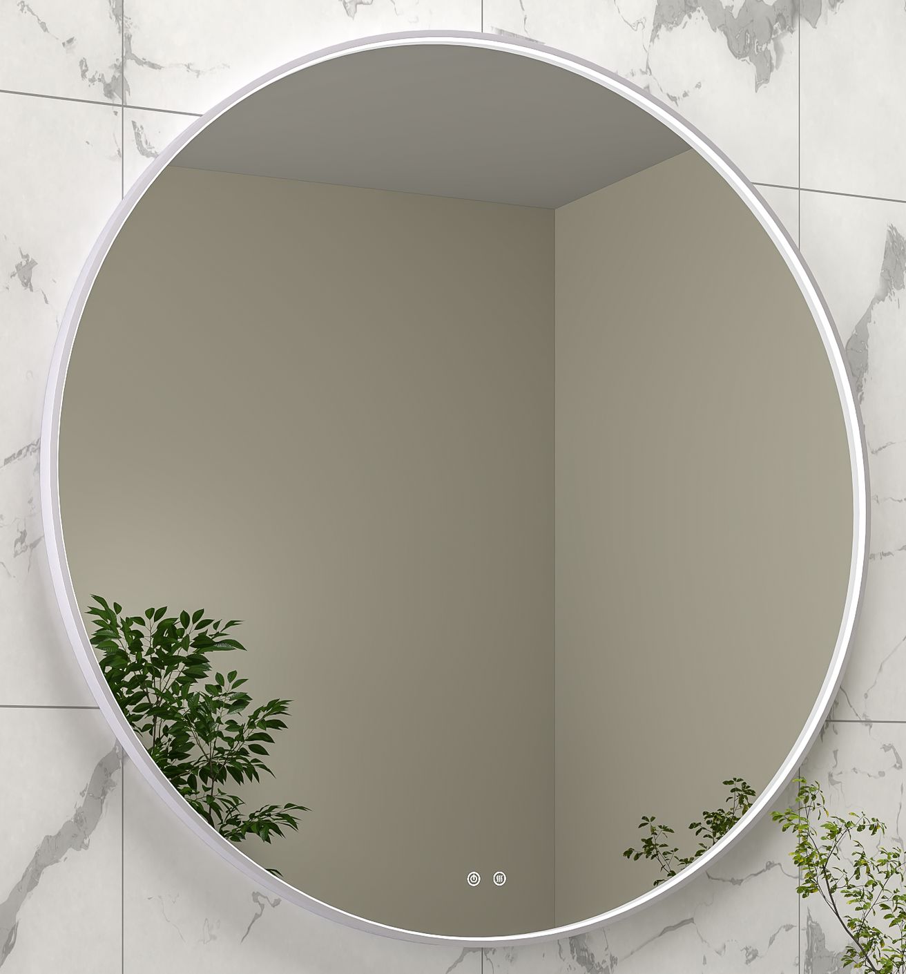 EBS Deira Zrcadlo kulaté 120 cm, kartáčovaný gunmetal DEIRAZLEDSGGK
