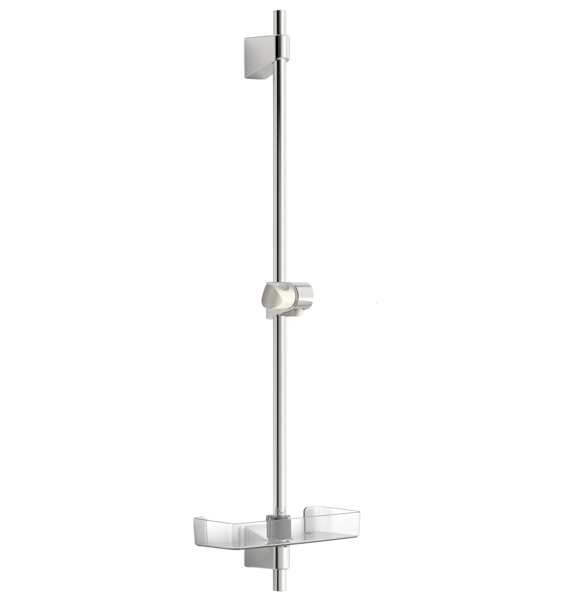 Hansa BasicJet Sprchová tyč 72 cm s držiakom a poličkou, chróm 44710300