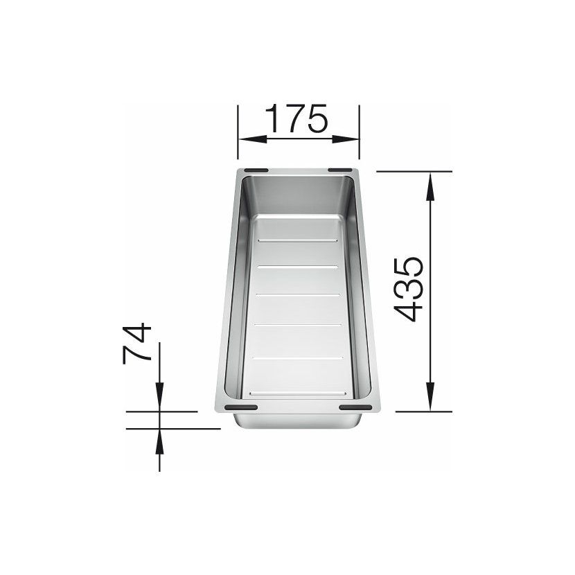 Blanco 227689 Misa 43,5x17,5cm, nerezová oceľ
