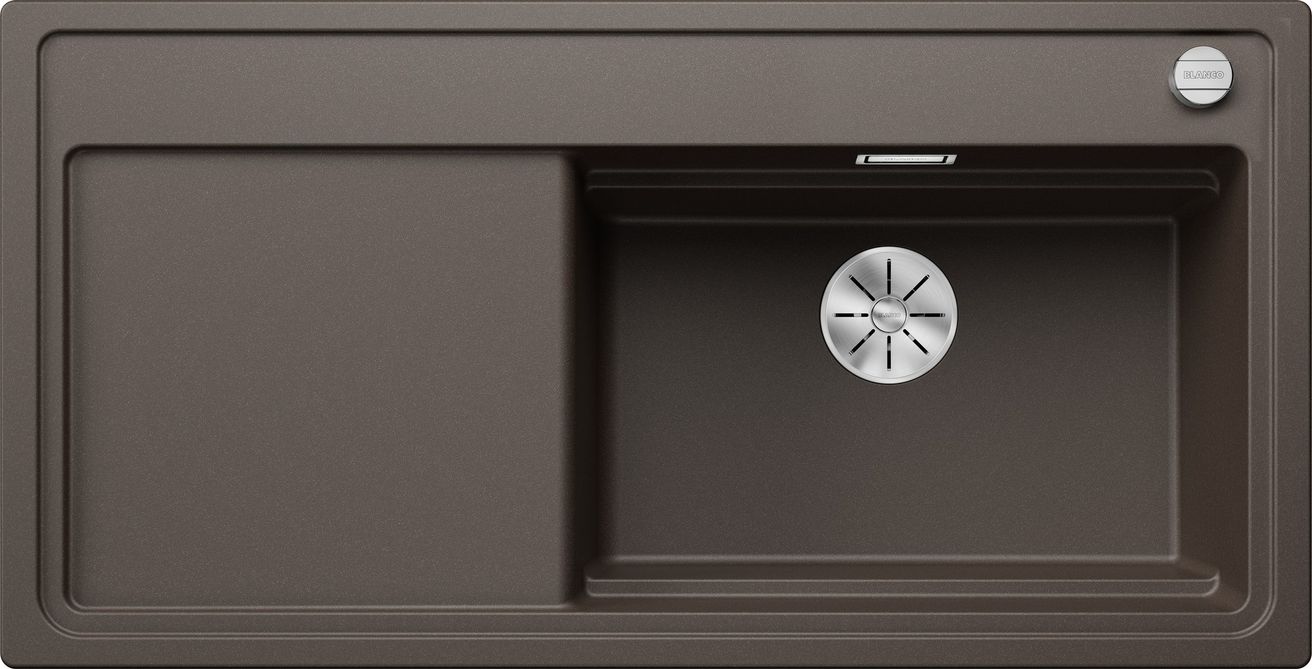 Granitový drez Blanco Zenar XL 6 S DampfgarPlus s ľavým odkapávačom s excentrickým ovládaním, 78x51cm, káva 524065