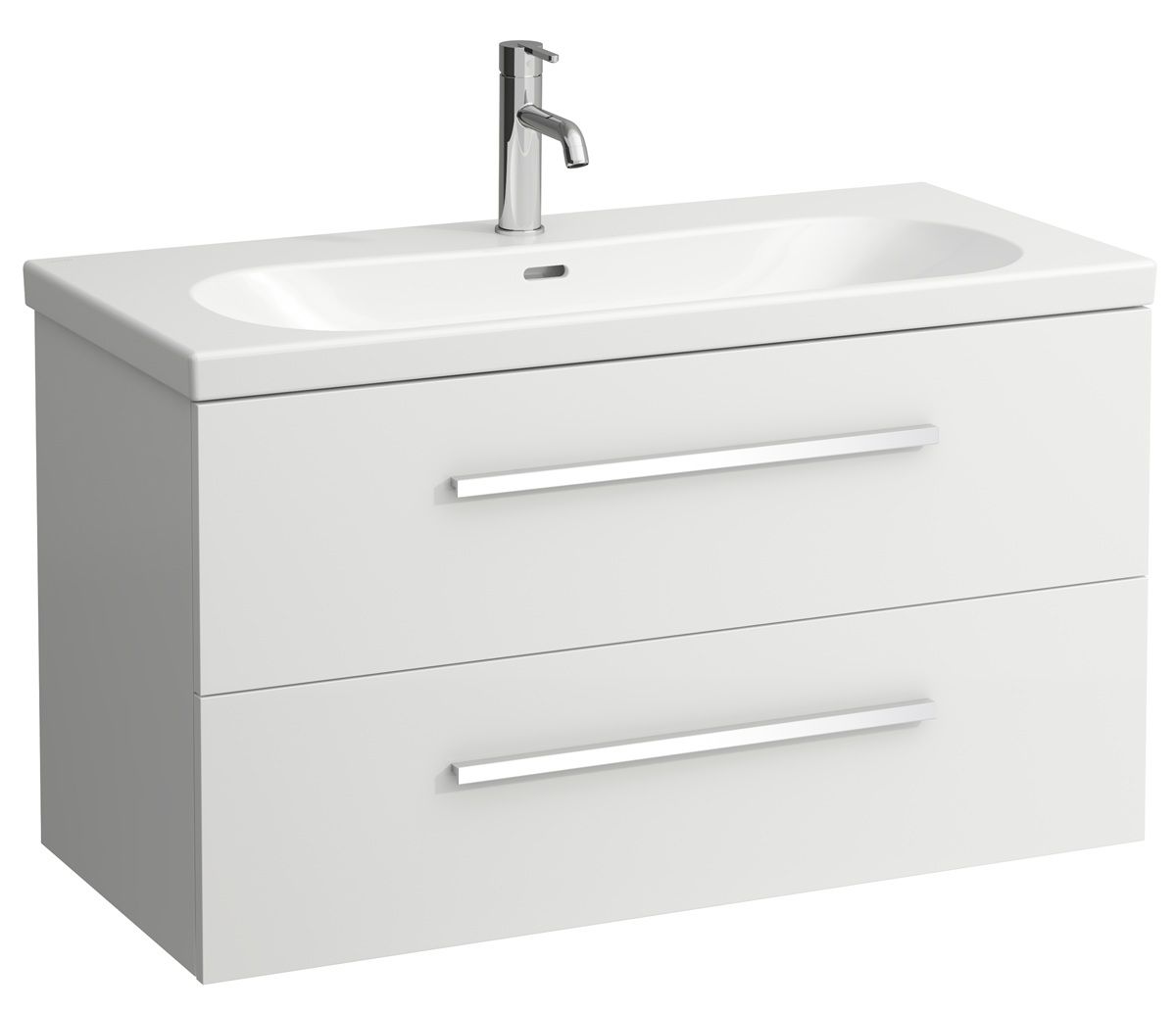 Laufen Avin Skrinka s umývadlom 100 cm, biela lesklá AVIN100BL