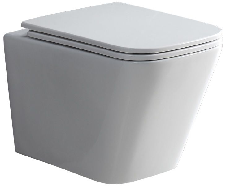 Mereo Závesné WC, Smart Flush Rimless, vrátane WC dosky, biela VSD83T1