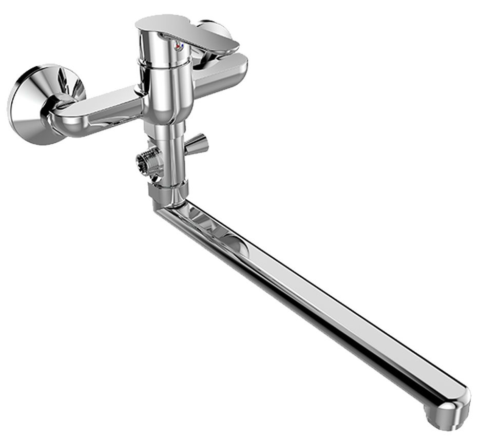 Mereo Zuna Nástenná batéria do bytového jadra, rozteč 10 cm, s ramienkom 30 cm, chróm CB602A04Z