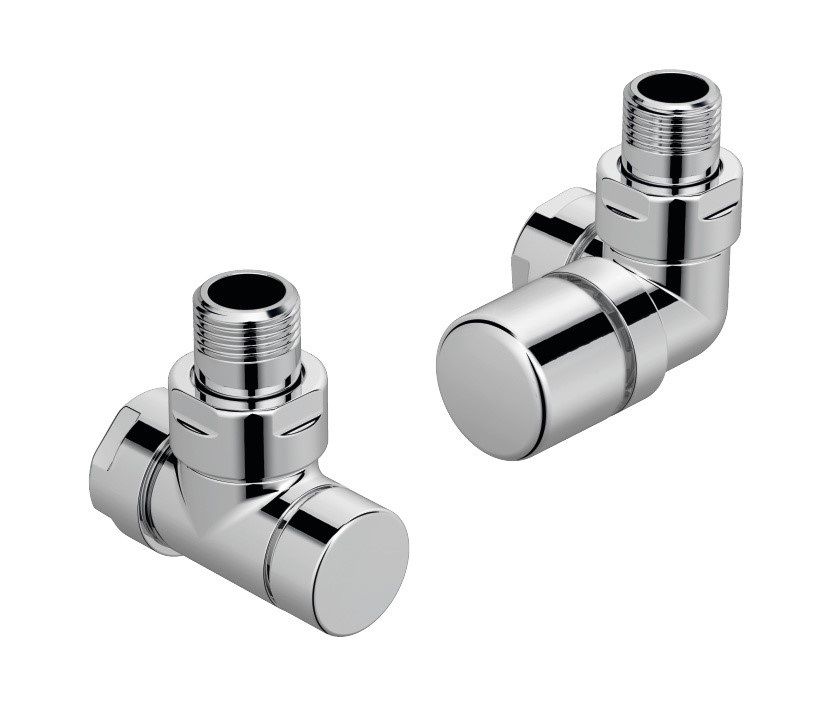 Zehnder Set G 838988 Pripájací ventil pre uhlové vonkajšie pripojenie, chróm