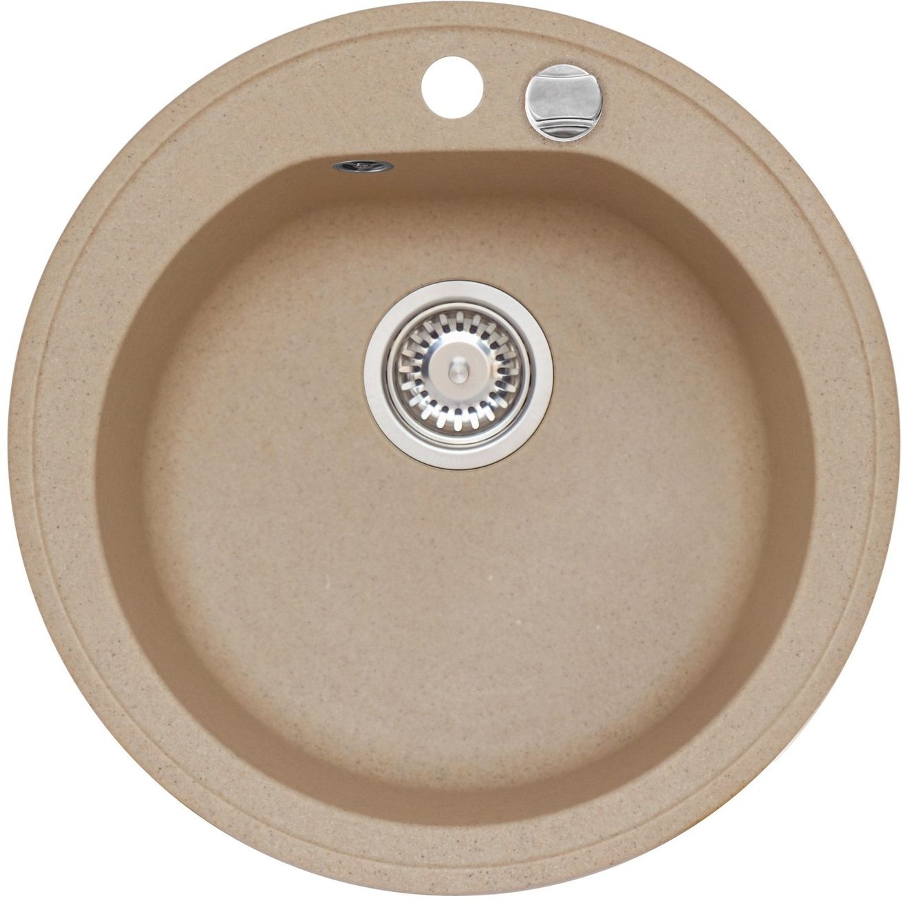 Alveus NIAGARA10/55 Granitový drez bez odkvapkávača, okrúhly, 51 cm, beige