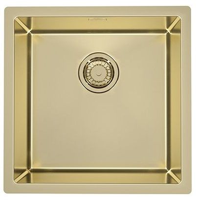 Alveus Monarch Quadrix 30 F/S/U Nerezový drez bez odkvapkávača, 45x45cm, gold