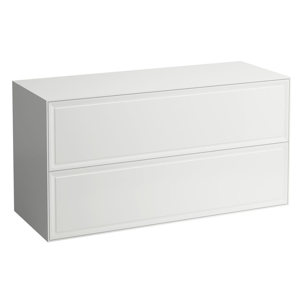 Laufen Skrinka pod umývadlo New Classic 120 cm s 2 zásuvkami, bez výrezu, biely lesk H4060260856311