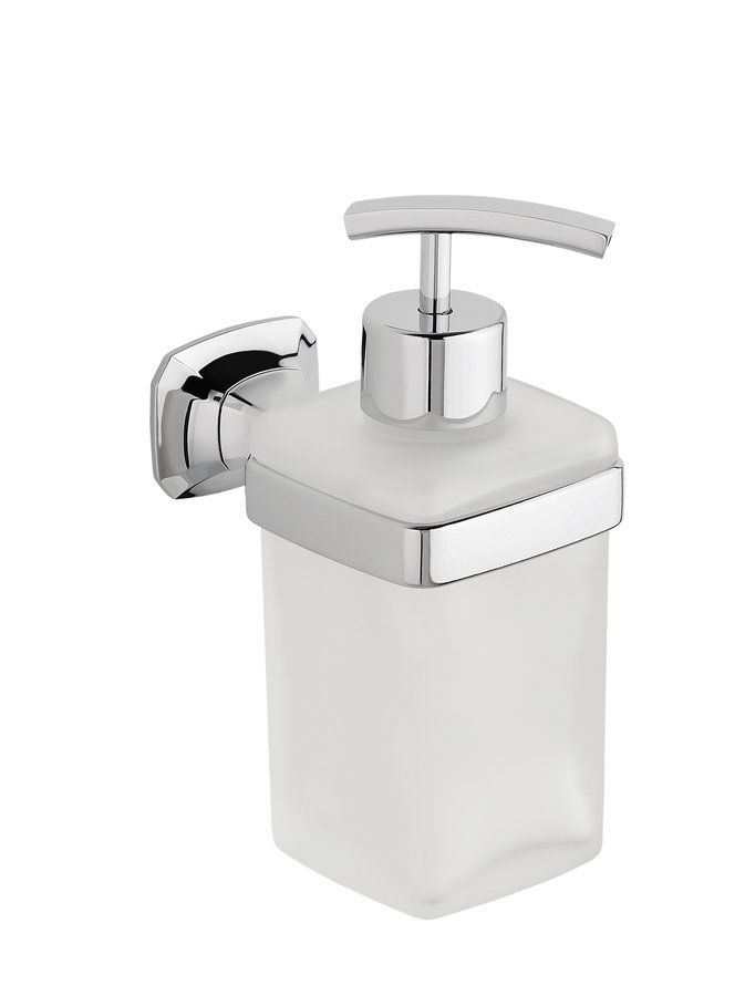 Dávkovač mydla Sapho Aida, chróm/sklo satén AI019