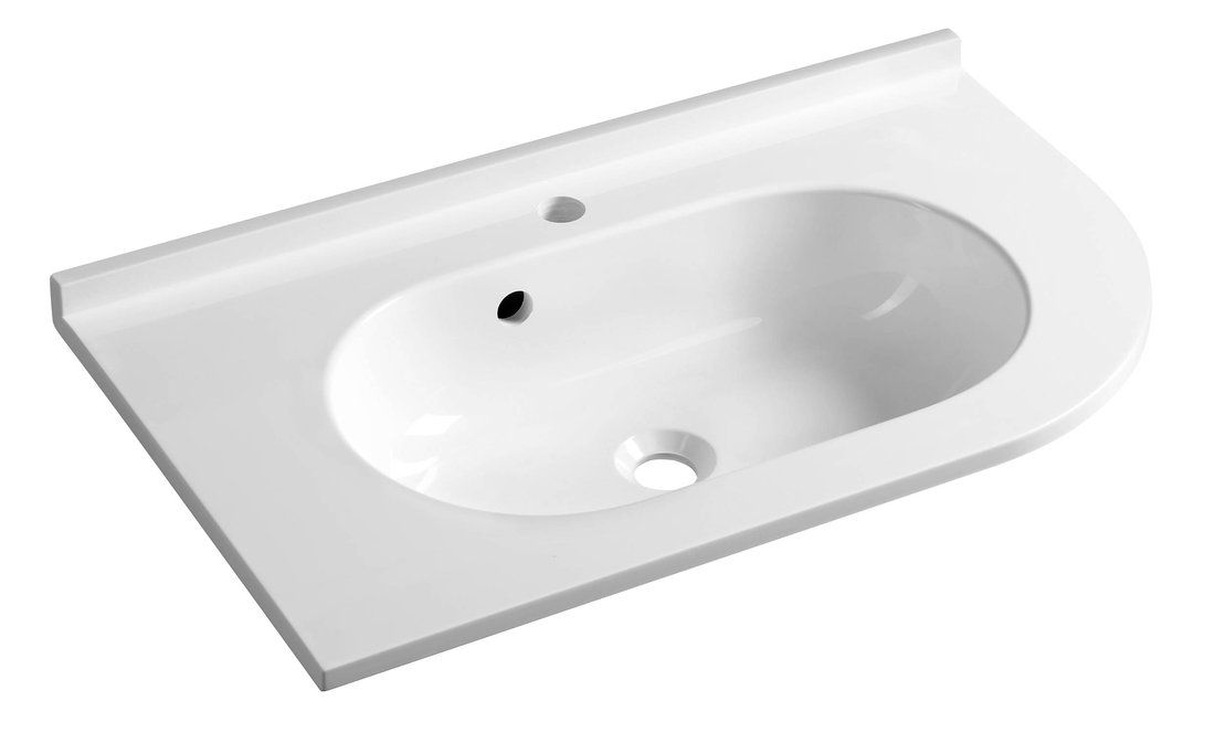 Sapho Pulse Umývadlo 75x4,4x45 cm, biele, pravé BM658