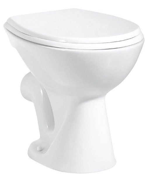 WC misa Aqualine, voľne stojaca, 36x47 cm, zadný odpad, biela TP330