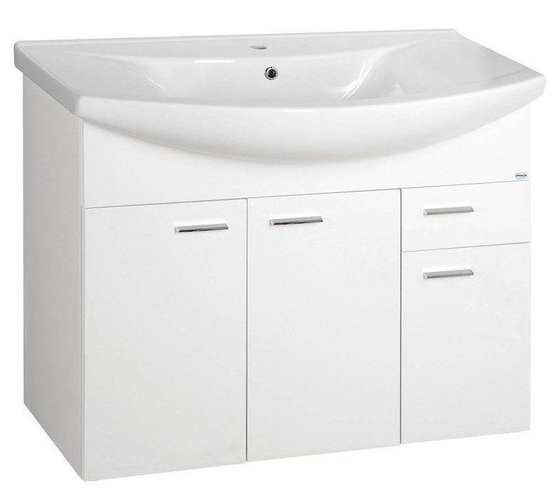Aqualine Zoja Umývadlová skrinka 93x74x34 cm, biela 51094A