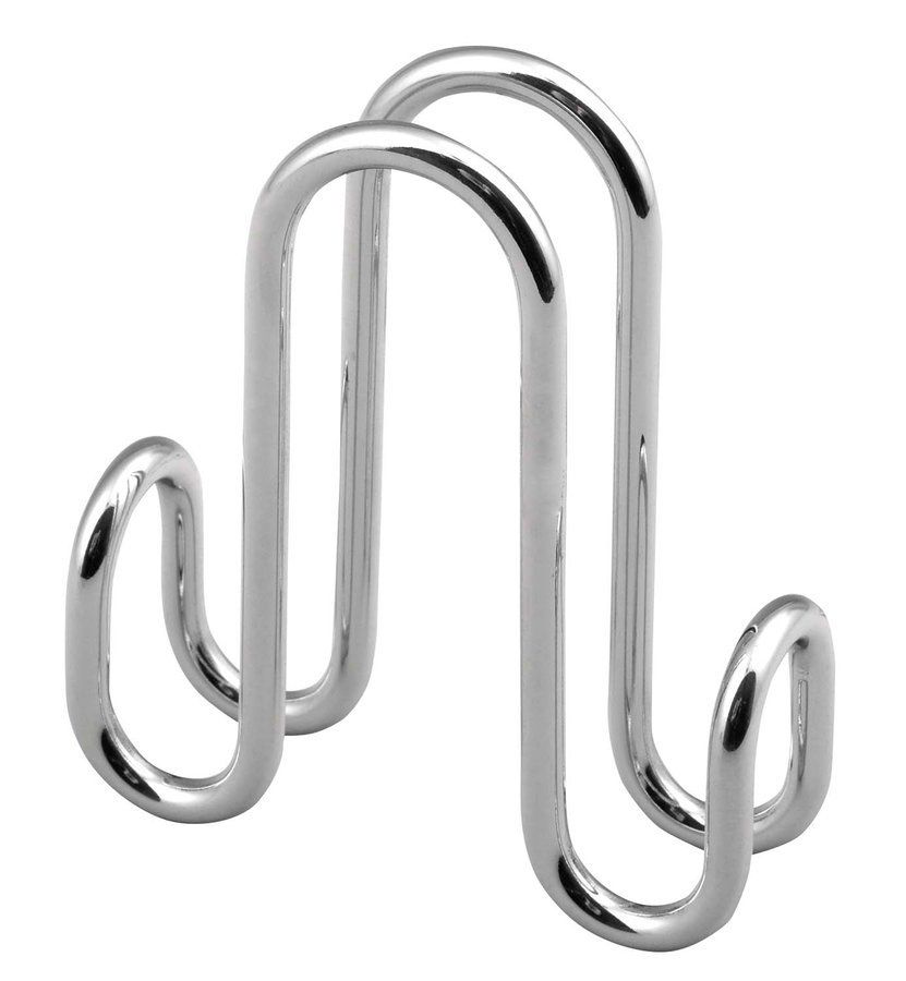 Aqualine Chrom Line Závesný háčik na sprchové zásteny dvojitý, chróm, 37030