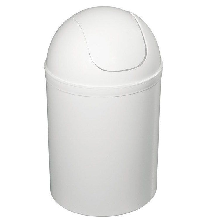Aqualine Výklopný odpadkový kôš 5 l, biely 20309