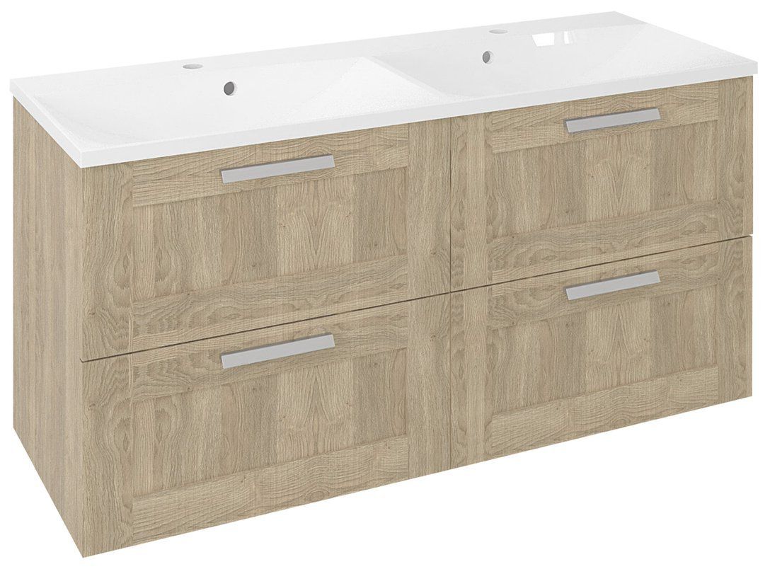 Sapho Amia Dvojitá skrinka 119x60x45 cm, dub texas, AM120-2020