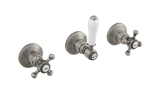 Reitano Rubinetteria Antea Jednopáková sprchová batéria, 2 výstupy, nikel SET305-108