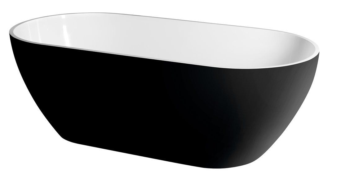 Polysan Reduta Voľne stojaca vaňa 170x80x46 cm, čierna/biela 72973