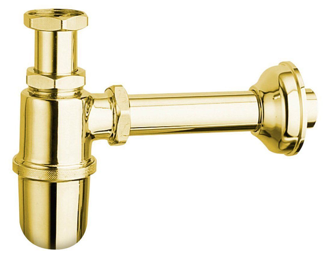Reitano Retro Umyvadlový sifón 1'1/4, odpad 32 mm, zlatý 9595