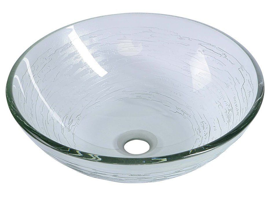 Sapho Beauty Ripple Glass umývadlo 42 cm, číre s motívom 2501-18