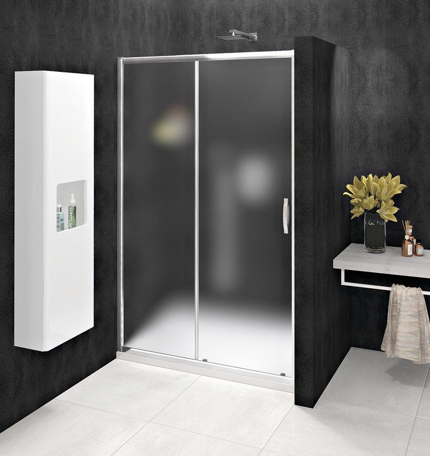 Gelco Sigma Simply Posuvné sprchové dvere 120 cm, chróm/sklenená tehla, GS4212