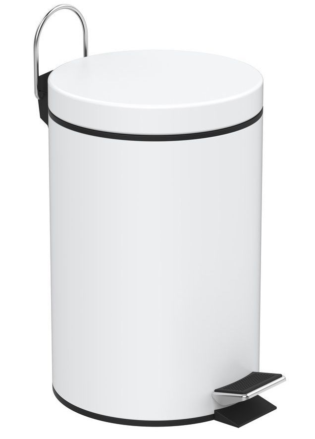 Aqualine Simple Line Odpadkový kôš okrúhly 3l, biely 28103