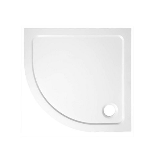 Aqualine Tecmi Sprchová vanička, štvrťkruhová 80x80x3 cm, biela PQ558