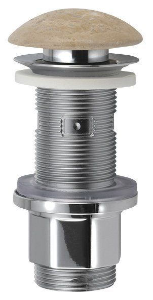 Sapho Block Umývadlový výtok 5/4, click-pressure, zátka leštený béžový travertín 2401-901