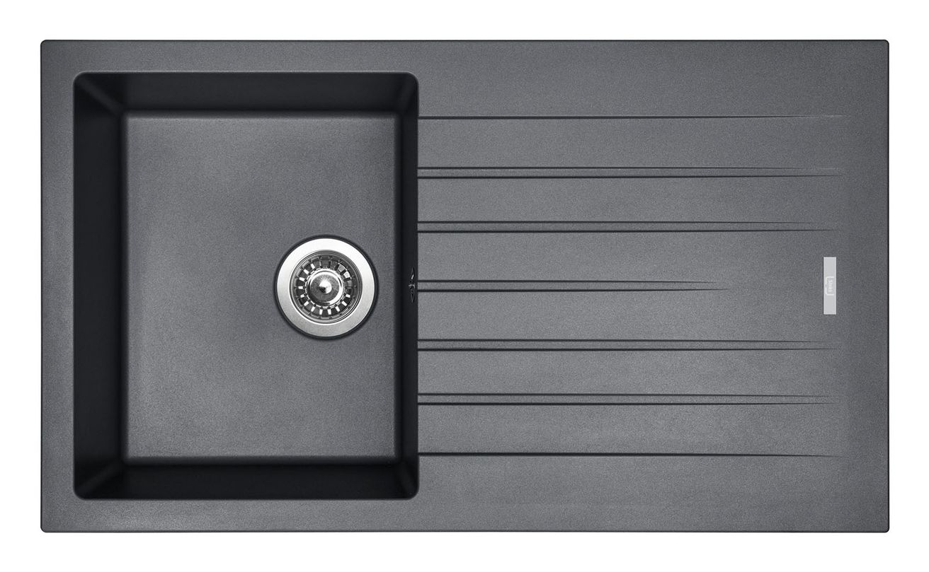 Sinks Perfecto 860 Granitový drez s odkapávačom, obojstranný, 86x50cm, titánový, ACRPE86050072