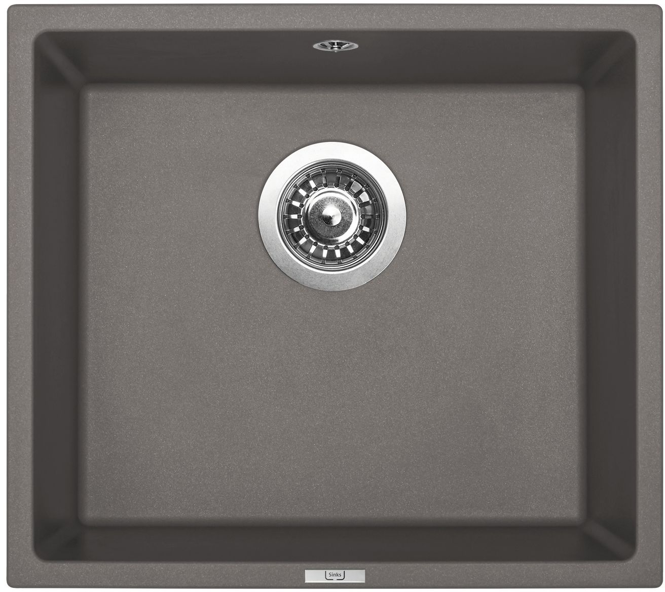 Sinks Frame 457 Granitový drez bez odkvapkávača, 45,7x40,6 cm, truflový, ACRFR45740654