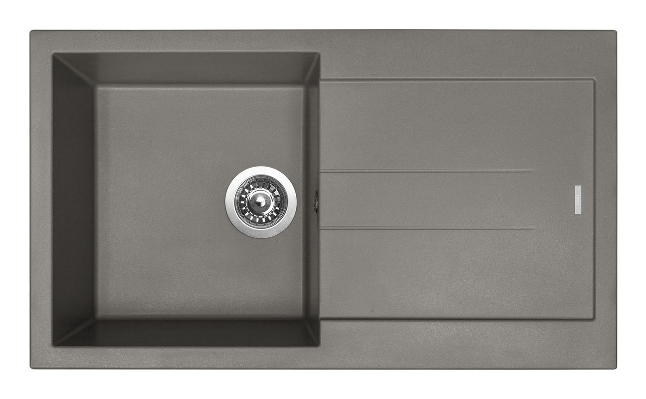 Sinks Amanda 860 Granitový drez s odkapávačom, obojstranný, 86x50cm, truflový, TLAM86050054