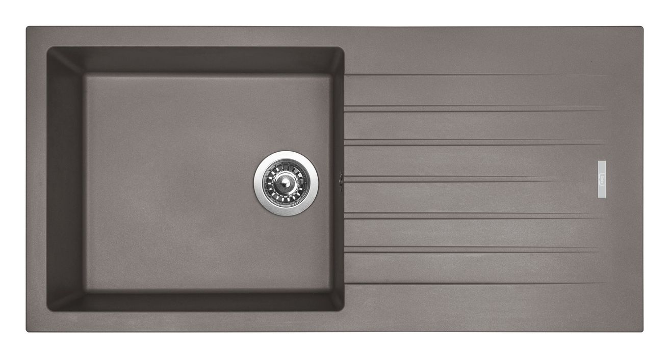 Sinks Perfecto 1000 Granitový drez s odkapávačom, obojstranný, 100x50cm, truflový, ACRPE10050054