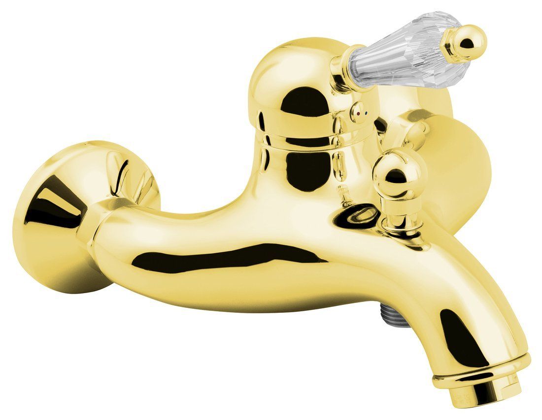 Sapho Kirké Crystal Nástenná vaňová batéria, zlatá KI10KZ