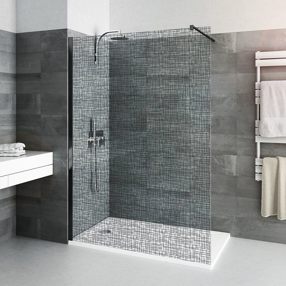 Roth Calida Walk-In Screen 100 cm, čierny elox s CI TWF 10020 NIF