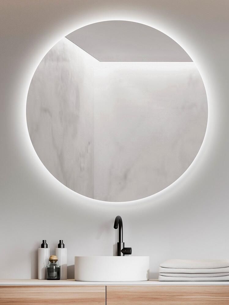 Amirro Ambiente Ronde Okrúhle zrkadlo 100 cm s LED podsvietením, 411-163