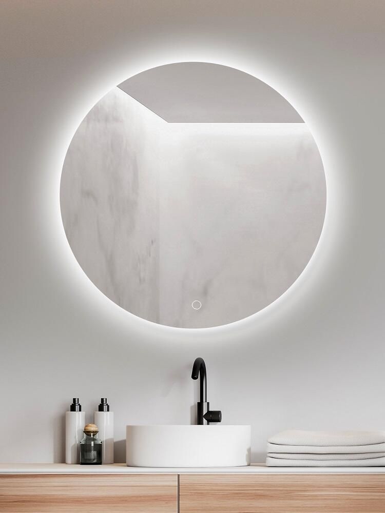 Amirro Ambiente Ronde Okrúhle zrkadlo 100 cm s LED podsvietením so senzorom, 411-347