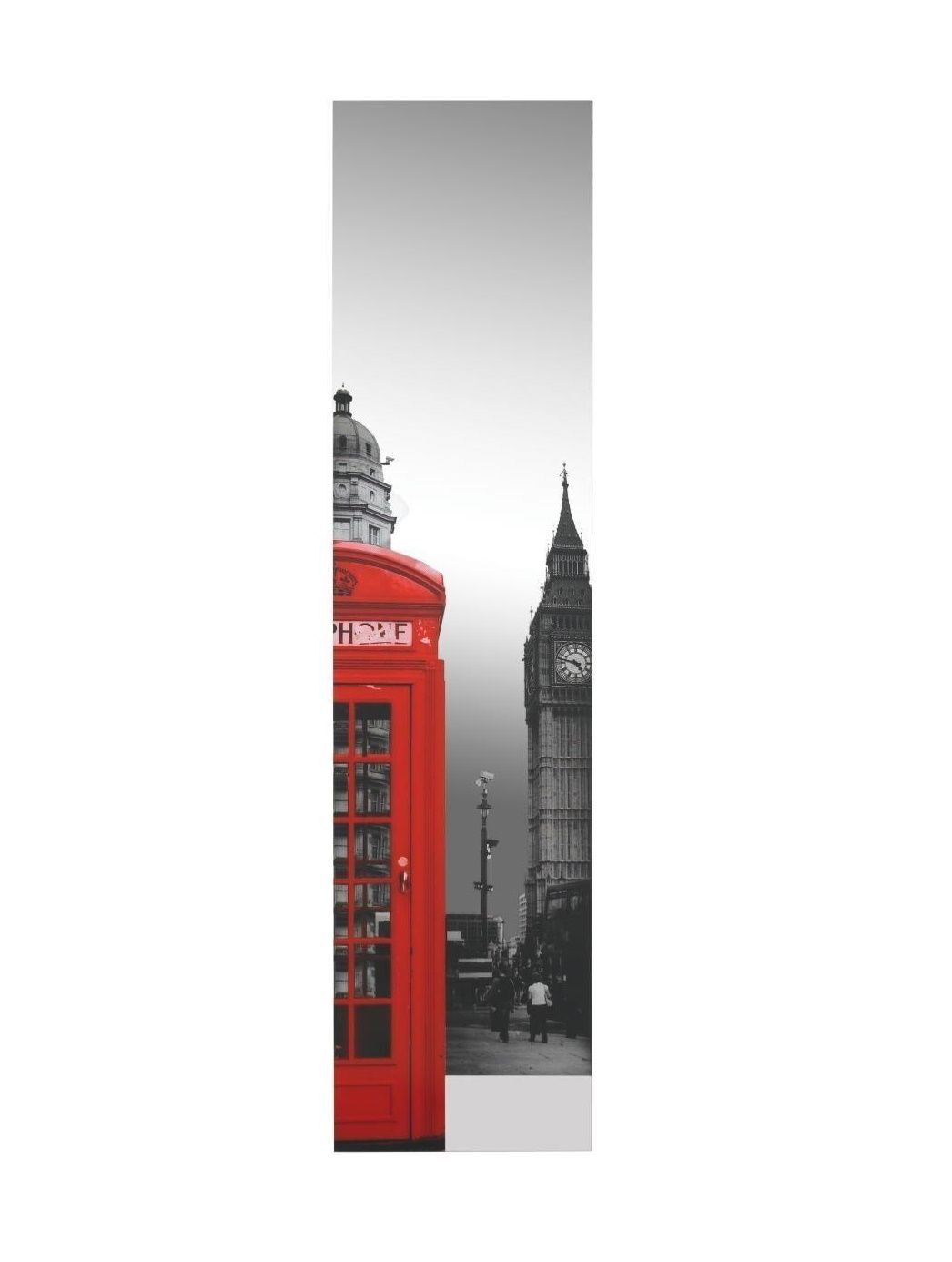 Amirro London Phone Box Zrkadlo 35 x 140 cm s potlačou London phone box, 101-578