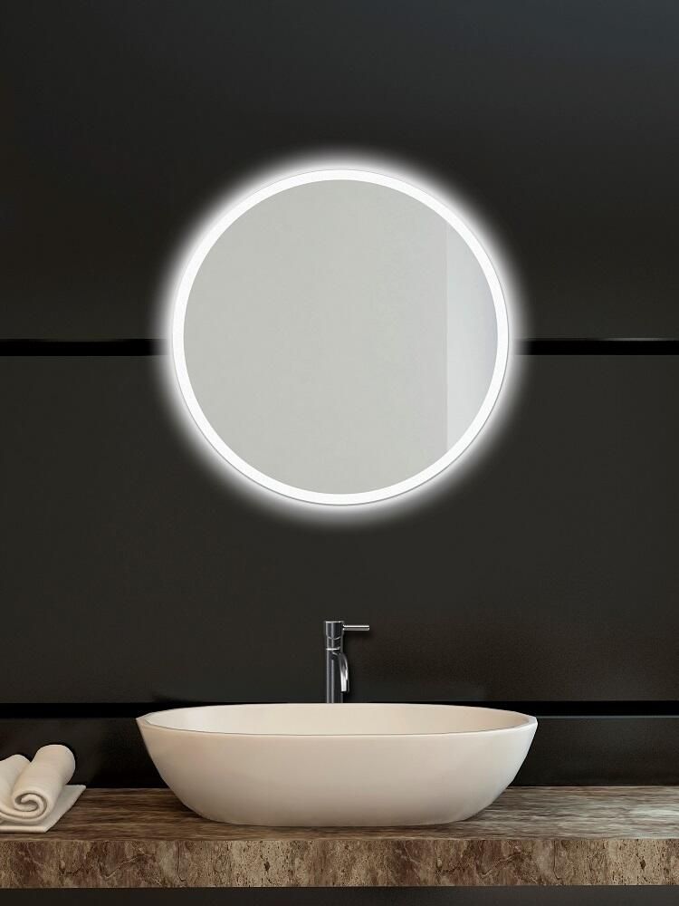 Amirro Moonlight Ronde Zrkadlo 60 cm s pieskovaným okrajom osvetleným LED, 411-040