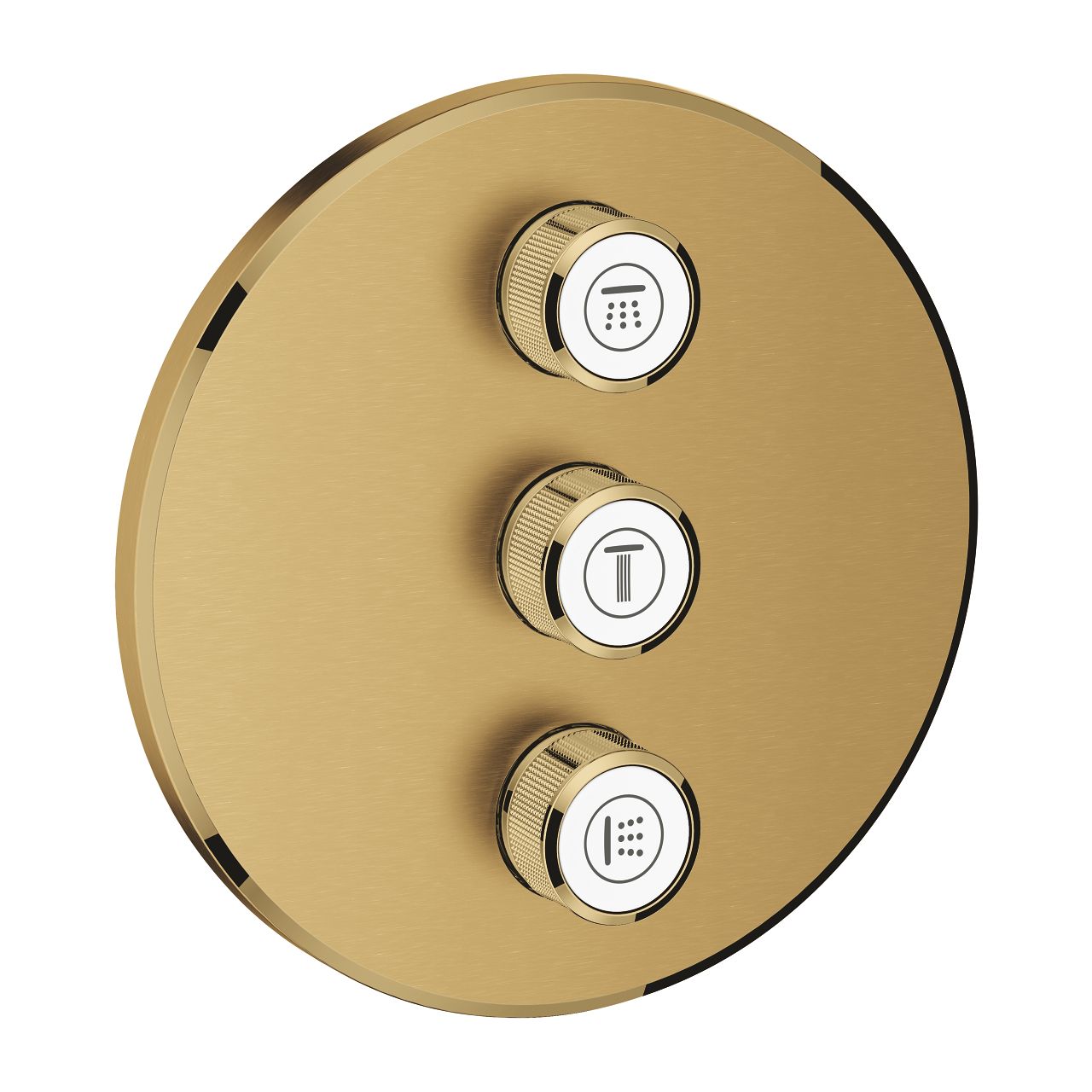 Grohe Grohtherm Smartcontrol Triple Flow Control Cover, Brushed Cool Sunrise 29122GN0