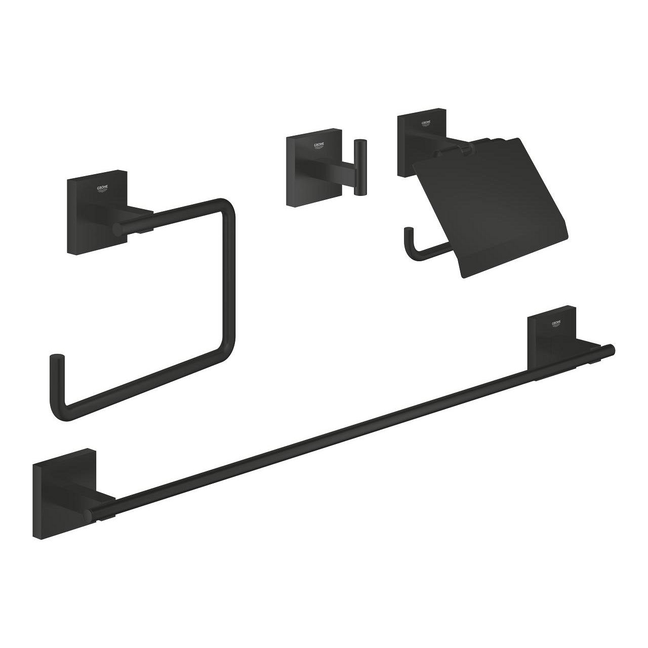 Súprava príslušenstva Grohe Start Cube 4v1, čierna matná 411152430