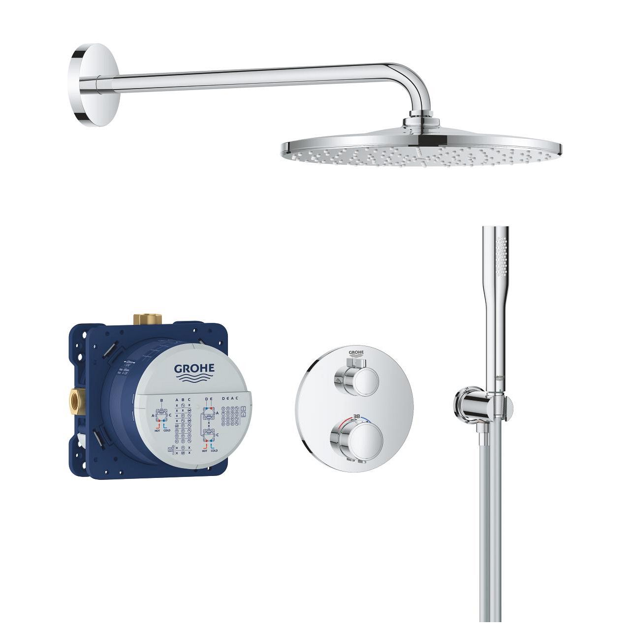Namáčací systém Grohe Precision Thermostat s termostatickou batériou, chróm 34880000