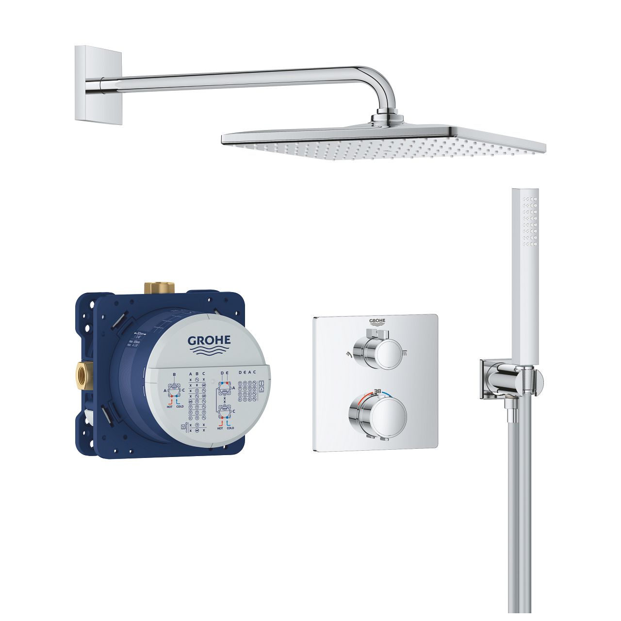 Namáčací systém Grohe Precision Thermostat s termostatickou batériou, chróm 34881000