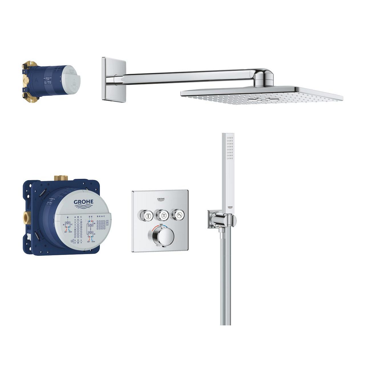 Podomietkový systém Grohe Precision SmartControl s termostatickou batériou, chróm 34875000