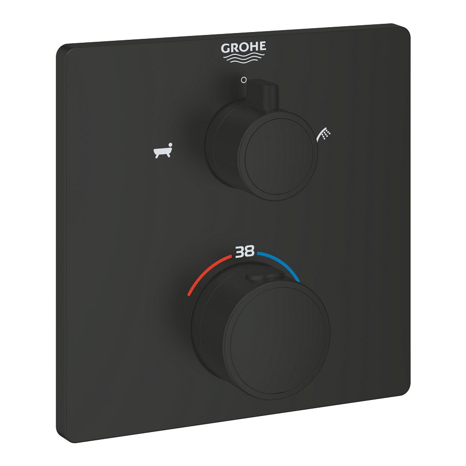Dvojcestná termostatická batéria Grohe Profi Grohtherm, čierna matná 1022112430