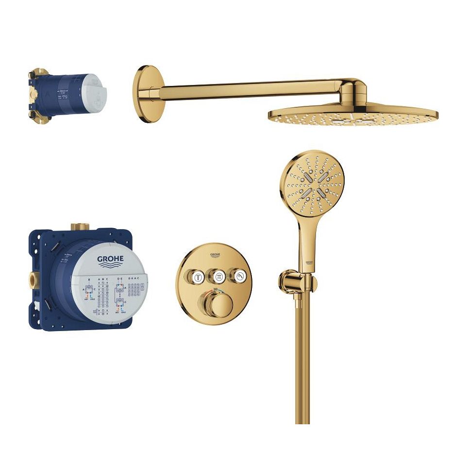 Grohe Profi Grohtherm Smartcontrol Zásuvkový sprchový systém, chladný východ slnka lesk 34863GL0
