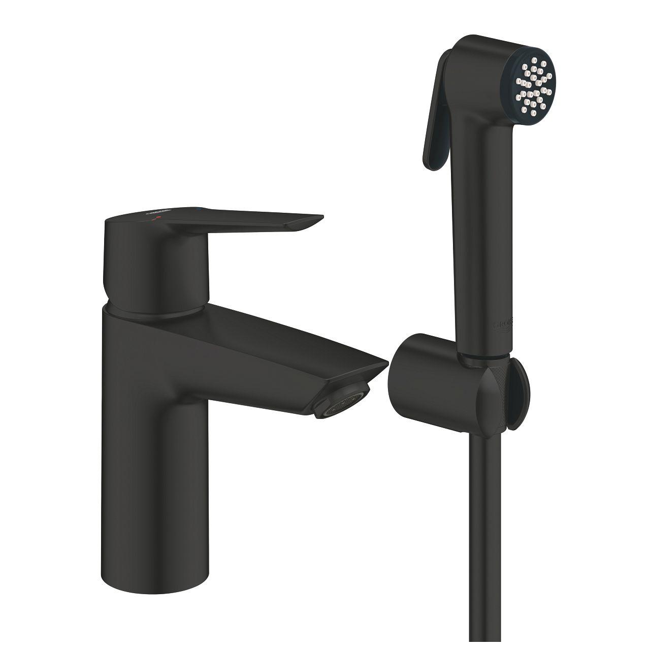 Grohe Start Umyvadlová baterie s bidetovou sprškou, matná černá 231232433