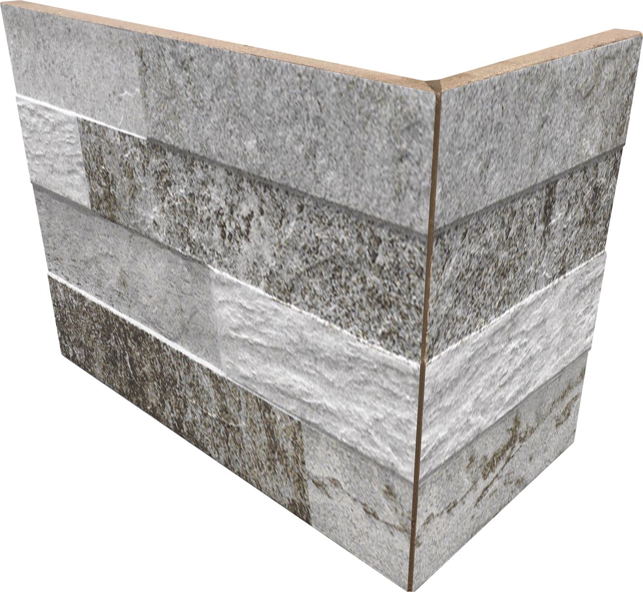Dlaždica Ceramica Rondine Cubics 20x10x15 rohová vonkajšia sivá