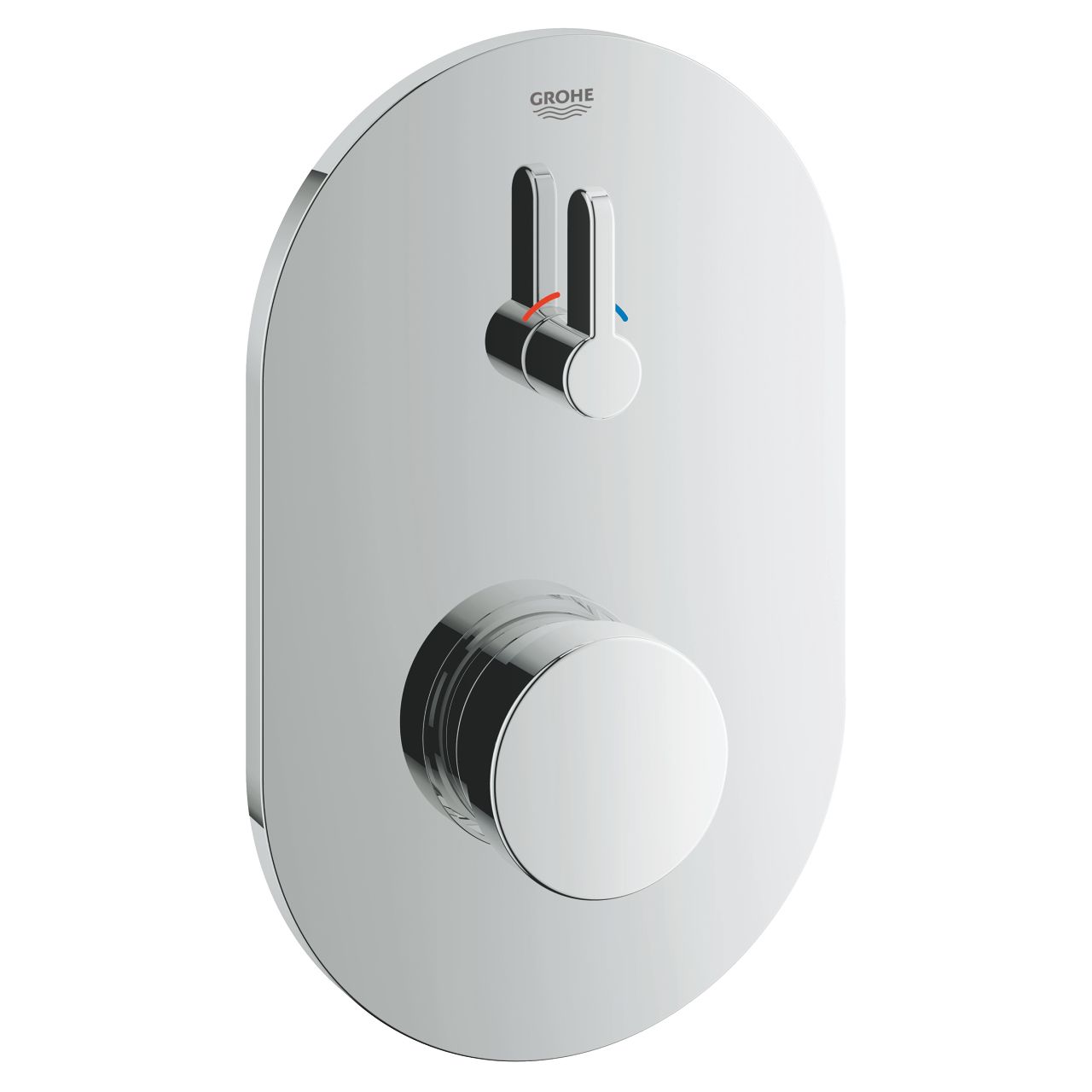 Grohe Eurosmart Cosmopolitan T Samozatváracia sprchová batéria so zmiešavačom a nastaviteľným obmedzovačom teploty, chróm 36321000