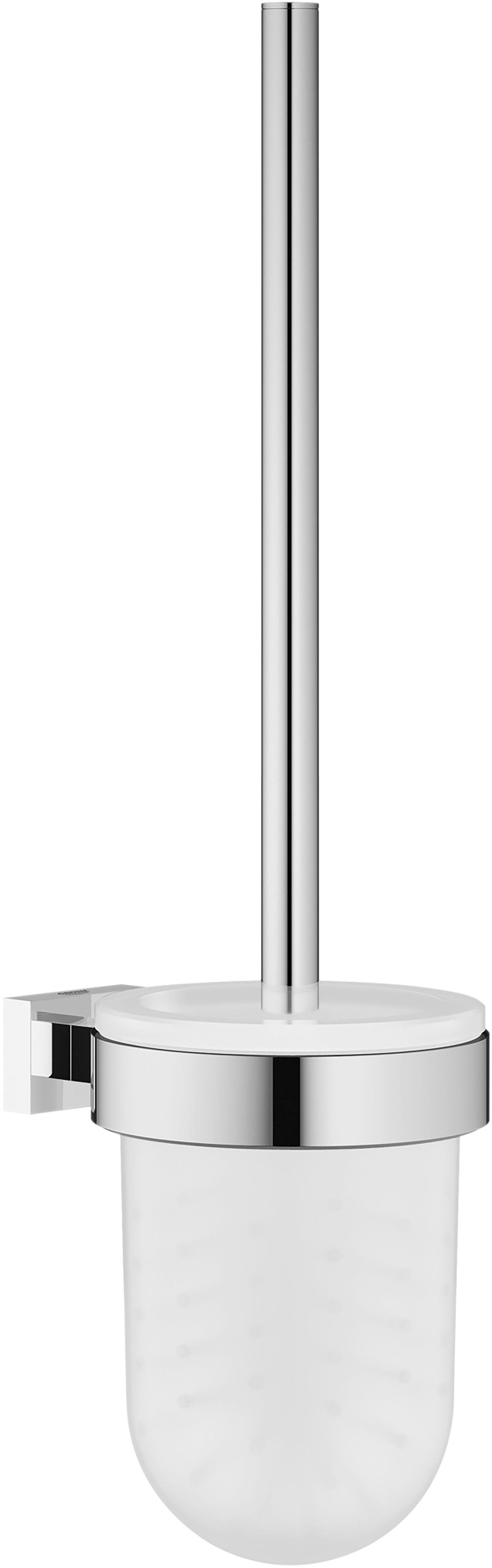 Grohe Essentials Cube - WC kefa s držiakom, chróm/sklo 40513001