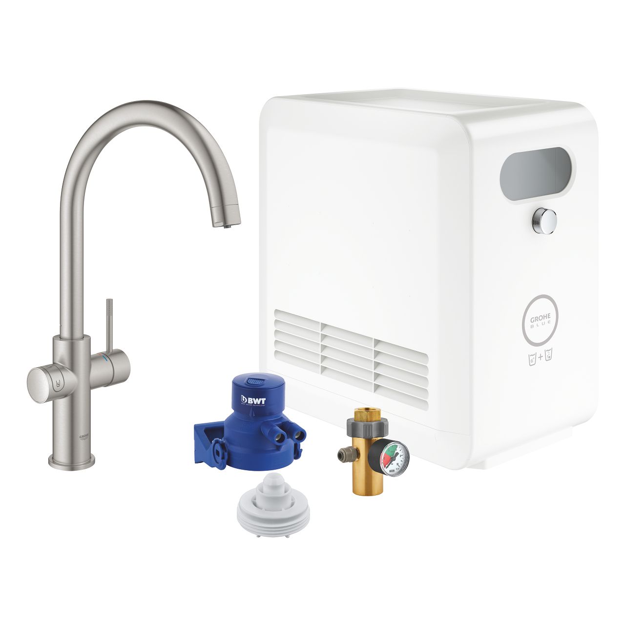 Súprava Grohe Blue Professional s C-odtokom, Supersteel 31323DC2